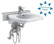 Granberg Manually Adjustable Washbasin with Gas Spring BASICLINE 406-03-05 - Incl. Mixer Tap with 150 mm Lever - White