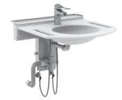 Granberg Manually Adjustable Washbasin with Gas Spring BASICLINE 406-15-05 - Incl. Mixer Tap with 150 mm Lever - White