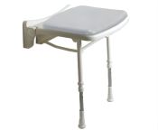AKW 2000 Series Standard Fold-Up Shower Seat - Grey Padded