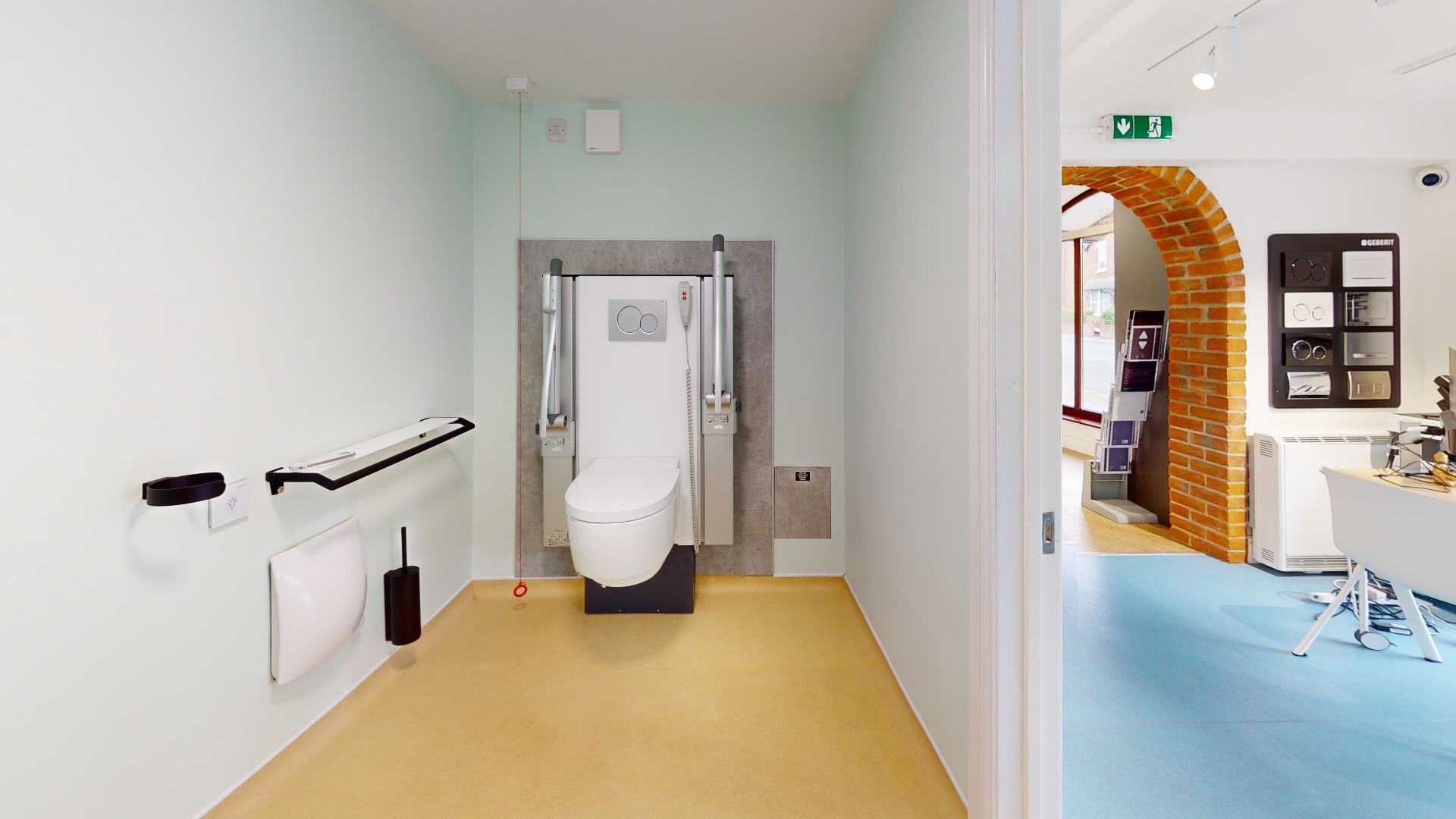 Accessible toilet showroom area