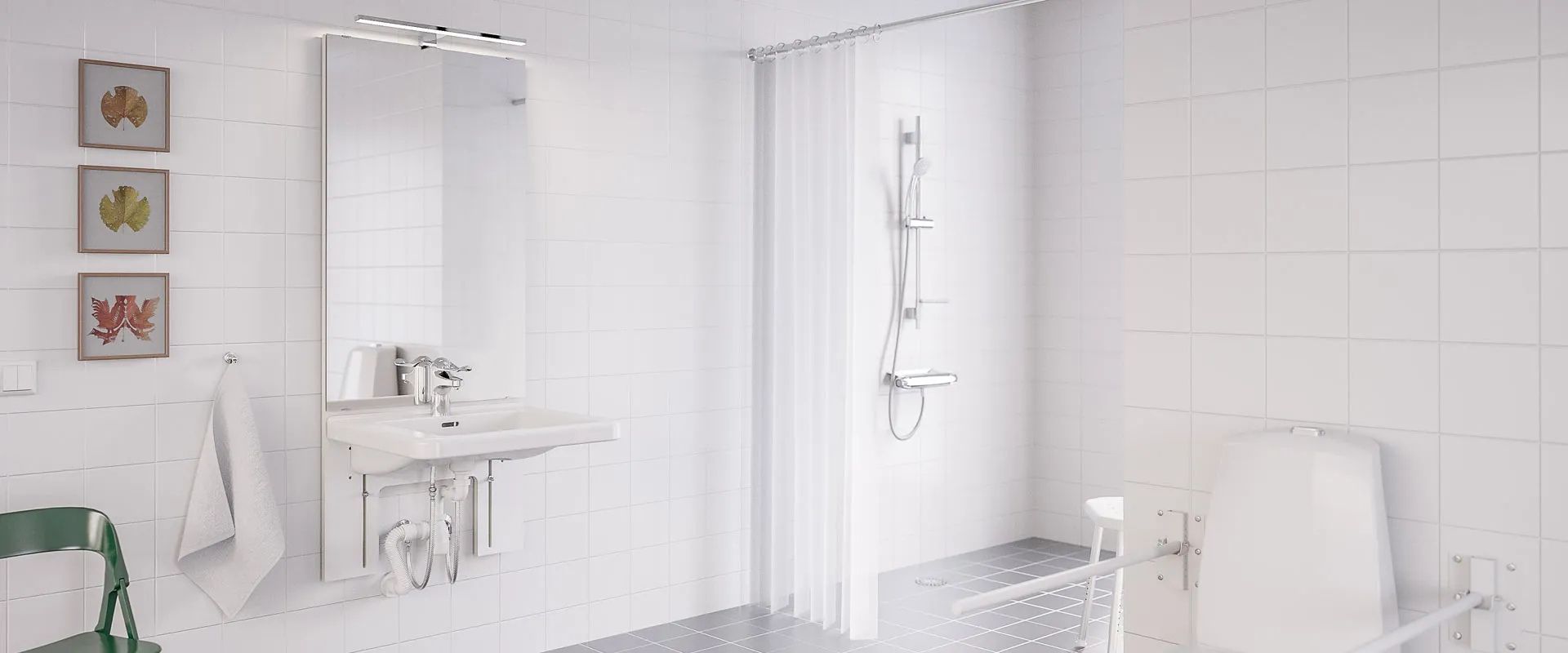 Granberg height-adjustable bathroom washbasin