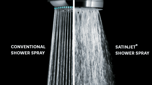 Dual Shower Systems Methven comparison - Normal shower Vs Satinjet