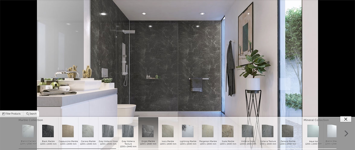Click to open the Showerwall Visualiser Showerwall Visualiser